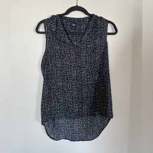 Black and White Sleeveless Top
